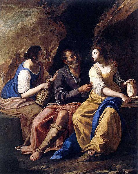 Artemisia gentileschi Lot and his Daughters oil painting image